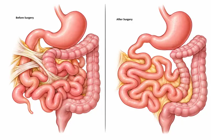 Image ALT Text: Pediatric Ladd Procedure for intestinal malrotation surgery in children
